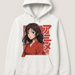 Felpa con Cappuccio Donna – Stampa Anime Giapponese